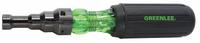 GREENLEE Conduit Fitting Screwdriver: Steel, 1 in Max Pipe Size, 1/2 in Min Pipe Size, Cushion Grip (MPN 9753-11C). Key specifications — attr380210: Steel; attr380209: GREENLEE.