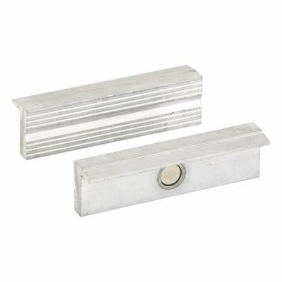 WESTWARD Magnetic Jaw Cap: Aluminum, For 4 in Vise Jaw Wd, 4 in Jaw Cap Wd - Magnetic Vise Jaw Caps