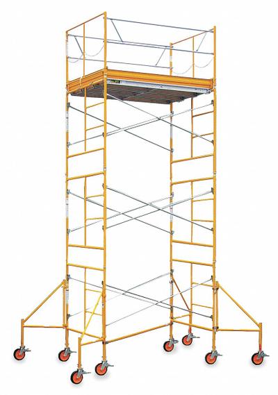 BIL-JAX Scaffold Tower: Steel, 2 ft to 16 ft, 84 in x 57 in - Scaffold Towers