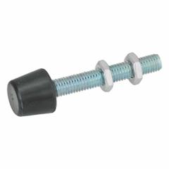 JW WINCO Toggle Clamp Spindle Assembly: Neoprene Tip / Steel Screw, M8, 68 mm Lg, 50 mm Thread Lg (MPN 708.1-M8-68-A-ST). Key specifications — Brand: JW WINCO; Material: Neoprene; Body Material: Steel; Thread Size: M8; Includes: Hex Nut; Compatible with Series: GN 809; Spindle Construction: Neoprene Tip / Steel Screw.