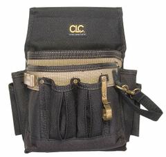 CLC Tool Pouch: For 3 in Belt Wd - Max, 10 Pockets, Black (MPN 1505). Key specifications — Closure Type: Open Top; Attachment: Snap Loop; Color: Black; Brand: CLC.