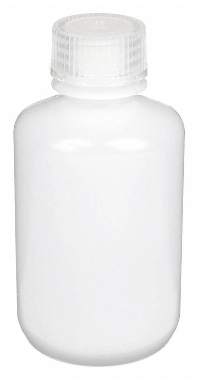 APPROVED VENDOR Sampling Bottle: HDPE, 4 fl oz, 125 mL, Colorless - HDPE Narrow Mouth Round Lab Bottles