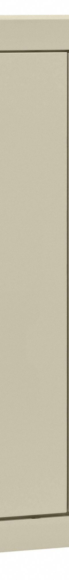 SANDUSKY Shelf Cabinet: 36 in x 18 in x 36 in, Swing Handle & Keyed, 24 ga Panel Thick, Frame, Tan (MPN CA21361836-07). Key specifications — Cabinet Color: Tan; Method of Construction: Welded; Base Type: Frame; Assembled: Assembled; Mobility: Stationary; Adjustable Shelves: (2) Adjustable; Cabinet Finish: Powder Coated; Cabinet Material: Steel.