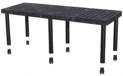 STRUCTURAL PLASTICS Plastic Shelving: 66 in x 24 in, 24 in Overall Ht - High-Durability Fixed Press-Fit Stationary Plastic Shelving