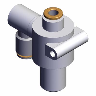 SMC Air Suction Filter: ZF, 4 mm Inlet, Push-to-Connect, -100 kPa to 0 kPa - Vacuum Suction Filters with Swivel Connectors
