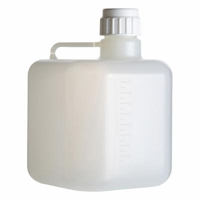 AZLON Carboy: 20 L, 5.28 gal, Polypropylene, 350 mm x 360 mm, Screw On Cap, Colorless - Rectangular Carboys
