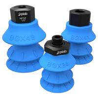 PIAB Vacuum Pad Assembly: Multi-Bellows, G3/8 in Vacuum Port, 48 mm Pad Dia, Blue, 50A, BGX (MPN S.BGX48SF50.G38M.00). Key specifications — attr1019136: S.BGX48SF50.G38M.00; attr1019138: PIAB; attr1019139: 50A.