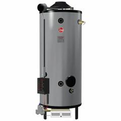 RHEEM Commercial Gas Water Heater: Natural Gas, 76 gal, 180,000 BTU, 68.81 in Ht (MPN G76-180-1). Key specifications — Display Sell UOM: EA; Market: Commercial; Standards: AHRI Certified; Brand: RHEEM; Low NOx: No; Water Connection Location: Front; Fuel Type: Natural Gas; Included Valves: Temperature and Pressure Relief.
