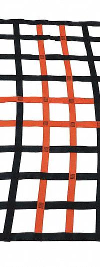 US NETTING Cargo Lifting Net: Loop, 4,500 lb Working Load Limit, 4 Attachment Points, Polyester (MPN MGCLN-625-14-2W). Key specifications — attr994824: US NETTING; attr994825: Black/Safety Orange; attr994829: Polyester.