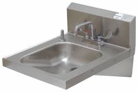 ADVANCE TABCO Hand Sink: 1 Stations, 5 in Bowl Dp, 14 in Bowl Lg, 16 in Bowl Wd, Faucet Included (MPN 7-PS-25). Key specifications — Includes Side Splash: Side Splash Not Included; Brand: ADVANCE TABCO.