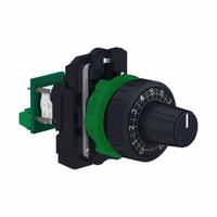 SCHNEIDER ELECTRIC Potentiometer: 22 mm Panel Mounting Size, 47,000 ohm Max Resist Rating (MPN XB5AD912R47K). Key specifications — Manufacturer Part Number: XB5AD912R47K; Series: XB5; Brand: SCHNEIDER; Knob Style: Standard; Bezel Style: Non-Metallic (Black).