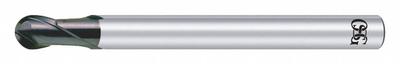 OSG Ball End Mill: Carbide, WXS Coated, 2 Flute, 4 mm Mill Dia, 6 mm LOC - Carbide Ball End Mills for Hardened Materials