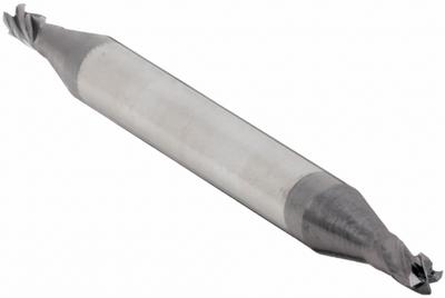 APPROVED VENDOR Square End Mill: Carbide, AlTiN Coated, Double End, 4 Flute - Double-End Carbide Square End Mills