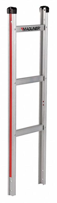 MAGLINER Straight Back Frame: 39 in Overall Ht, 39 in H x 1 5/8 in W, 12 in Overall Lg, Aluminum (MPN 300001). Key specifications — Features: 39 Inch Tall Frame Straight Back w/ 1-1/4 inch Cross Braces - No. 1; Compatible Grainger Part Number: 12H932; Manufacturer Part Number: 300001; Accessory Type: Straight Back Frame; Compatible with Product Type: Magliner Hand Trucks.