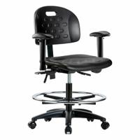 Ergonomic Chair: Polyurethane, Arms Included, Ht Range 19 3/4 in to 27 1/2 in, 18 in Seat Wd, Adj (MPN BR-HPMBCH-RG-T0-A1-CF-RC-BLK). Key specifications — Foot Support: Yes; Back Tilt Backward: 13.5°; Back Tilt Forward: 10.5°; Base Material: Nylon; Brand: APPROVED VENDOR; Product Type: Ergonomic Chair; ESD-Safe: Not ESD Safe.