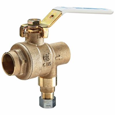 Watts Ball And Relief Valve: Socket x Socket, 3/4 in x 3/4 in, Bronze - Non-Code Air, Inert Gas & Liquids Pressure Relief Valves