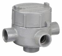 Conduit Outlet Body: Iron, GE, 1/2 in Trade Size, XAT Body, 19 cu in Body Capacity (MPN GECXAT-1M). Key specifications — Series: For Standard Body; Compatible Conduit Trade Size: 1/2 in; Thread Gender: Female; Hub Style: Threaded; Body Style: XAT; Connection Type: Threaded; Back Type: Flat; Hazardous Location: Yes.