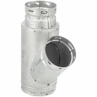 Reducer Wye: 5 in Duct, 13 1/2 in Lg, Steel, 5 1/2 in Inlet Dia, 4 1/2 in Outlet Dia, Category I (MPN 5FCY44). Key specifications — Finish: Zinc Coated; Brand: AMERI-VENT; Product Type: Reduction Wye; Material: Steel; Connection Type: Snap Lock; Vent Material: Zinc Coated Steel.