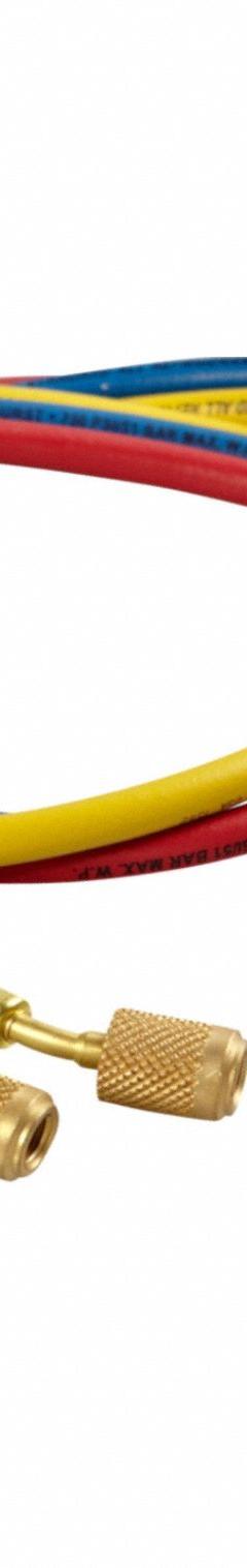PRO-SET Hose Set: 5 ft Lg, 0° Angle, Blue/Red/Yellow, Nylon, 3 Hoses, Anti-Blowback Valve (MPN HS5A). Key specifications — Brand: PRO-SET; Includes Valve: Yes.