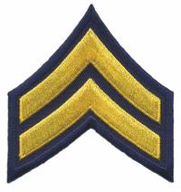 HEROS PRIDE Embroidered Patch: CPL, 3 in, Gold/Navy, Polyester/Rayon, Rank Insignia, 1 PR (MPN 5410C). Key specifications — attr188498: 3 in; attr188499: Gold; attr188500: Rayon; attr188503: CPL; attr193746: HEROS PRIDE.