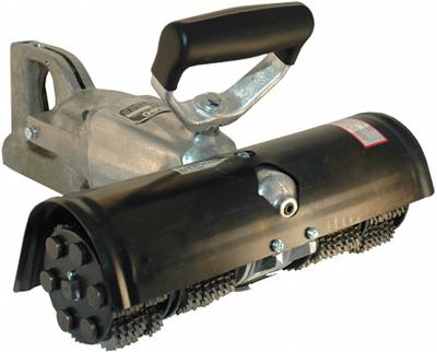 AURAND Air Powered Scarifier: D-Handle, 12 in Cleaning Area, 3/4 hp - D-Handle Handheld Air-Powered Scarifiers