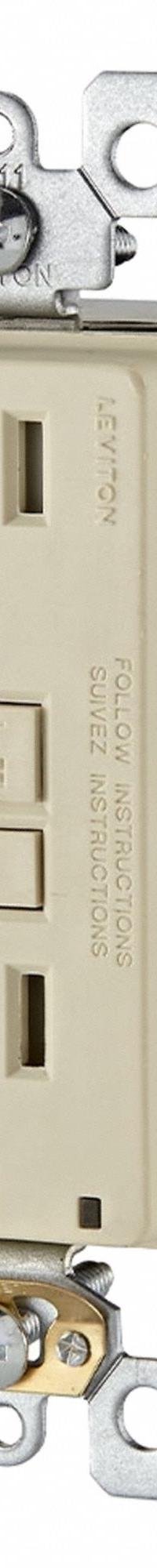 LEVITON Receptacle: Decorator Duplex, 5-20, Light Almond, 125V AC, 20 A, 2 Pole / 3 Wire (MPN AFTR2-T)