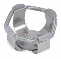 OHAUS Flask Clamp: Flask Clamp, Stainless Steel, Rubber Mat, 50 mL (MPN 30400086). Key specifications — Hold Capacity: 50 mL; Brand: OHAUS; Includes: Rubber Mat; Material: Stainless Steel; Product Type: Flask Clamp.
