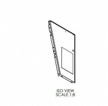 ELKAY Drinking Fountain Left Hand Panel: Panel (Left Hand Rear) (MPN 28564C) - Wall Panels & Framing