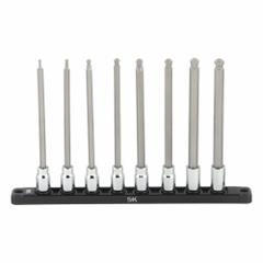SK PROFESSIONAL TOOLS Socket Bit Set: 1 - 25 Pieces, 3/8 in Drive Size, 8 Pieces, 8 in Overall Lg (MPN 19748). Key specifications — attr1216280: Replaceable Insert; attr1216283: SK PROFESSIONAL TOOLS; attr1225718: 3 mm to 10 mm; attr1227491: 3/8 in.