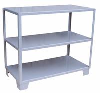 JAMCO Metal Shelving: Medium-Duty, Standalone, 48 in x 24 in, 42 in Overall Ht, 3 Shelves, Steel (MPN WL248GP). Key specifications — Brand: JAMCO; Finish: Painted; Color: Gray.