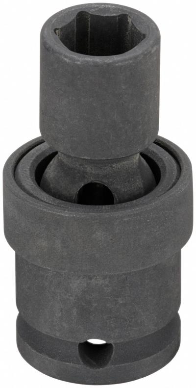 WESTWARD Impact Socket: 3/8 in Socket Size, 6-Point, Std, Black Phosphate, Not Tether Capable - 3/8" Drive SAE Flex Impact Sockets