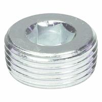JW WINCO Threaded Plug: Steel, Type R, 1 in Thd, Internal Hex, 17 mm Drive Size, 302°F Op Temp - Max (MPN 906-ST-R1-A). Key specifications — attr1303757: Steel; attr1303744: JW WINCO; attr1303766: 1 in; attr1303749: Internal Hex; attr1303767: Type R.