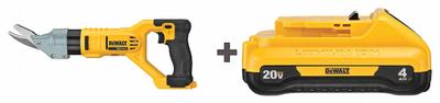 DEWALT Fiber Cement Shear: Cordless, 20V DC, 1/2 in, 2,500 stroke/min, (1) Bare Tool - DEWALT Cordless Cement Board Shears