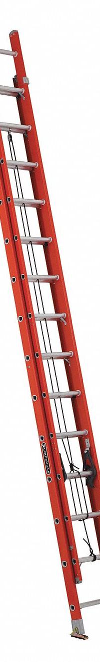 LOUISVILLE LADDER Extension Ladder: 28 ft Ladder Size, Fiberglass, 300 lb Load Capacity, 58 lb Wt (MPN FE3228). Key specifications — Color: Orange; Brand: LOUISVILLE LADDER; Removable Fly: Fixed.