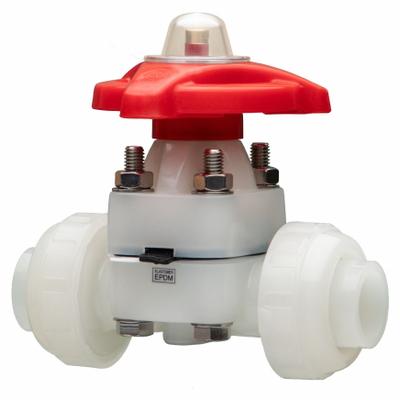 ASAHI Diaphragm Valve: 2 in, PVDF, 2-Way, IPS x Socket, 150 psi Max Pressure (CWP) - PVDF Diaphragm Valves for Chemicals