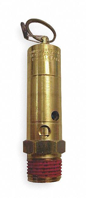 CONTROL DEVICES Air Safety Valve: Hard Seat, 1/2 in (M)NPT Inlet (In.) - Hard Seat Pneumatic Safety Valves