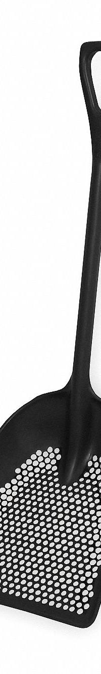 SEYMOUR MIDWEST Sifting Scoop: 1 Ribs, Plastic, #8 Blade Size, 14 in Blade Wd, 17 in Blade Lg, Black (MPN 49510GR). Key specifications — attr979006: Plastic; attr979016: Scoop Shovel; attr987921: #8; attr979009: SEYMOUR MIDWEST; attr979010: Black.