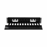 PANDUIT Horizontal Single-Sided Manager: Horizontal, 2 U, Single Side Sides, 3 3/4 in Overall Dp (MPN WMPHF2E). Key specifications — Color: Black; Includes: Bend Radius Clips; Orientation: Horizontal; Brand: PANDUIT; Material: Plastic; Number of Sides: Single Side; Product Type: Single-Sided Manager.