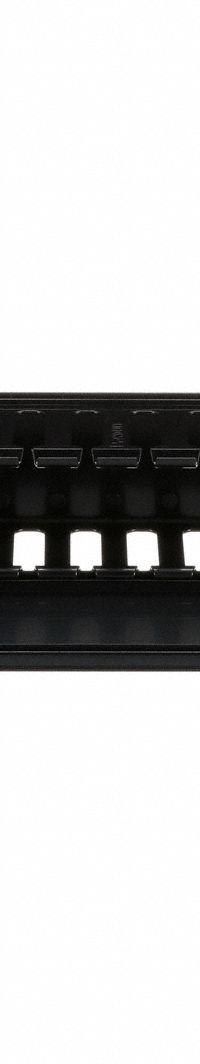 PANDUIT Horizontal Single-Sided Manager: Horizontal, 2 U, Single Side Sides, 3 3/4 in Overall Dp (MPN WMPHF2E). Key specifications — Color: Black; Includes: Bend Radius Clips; Orientation: Horizontal; Brand: PANDUIT; Material: Plastic; Number of Sides: Single Side; Product Type: Single-Sided Manager.