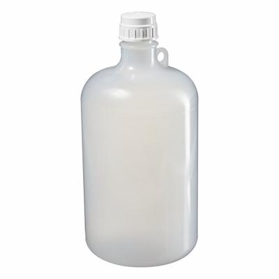 NALGENE Storage Bottle: PPCO, 2 gal, 8 L, Natural, 53B Screw Closure Size, Closure Included - PPCO Narrow Mouth Round Plastic Lab Bottles