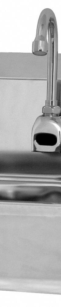 SANI-LAV Hand Sink: 1 Stations, 5 in Bowl Dp, 14 in Bowl Lg, 11 in Bowl Wd, Faucet Included, 18 ga (MPN ESB2-605L). Key specifications — Includes Side Splash: Side Splash Not Included; Series: Stainless Steel Hand Wash Sink; Brand: SANI-LAV; Power Source: Battery Powered.