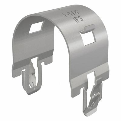IPS Clamp: Spring Steel, SST (Dakota ProTect Wet/Dry: 1000hr) - Snap-In Rigid IPS Pipe & Conduit Clamps