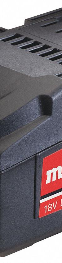 METABO Battery: CORE18V®, 5.2 Ah, Battery Included, Tabbed, 18V DC (MPN 625028000). Key specifications — attr1278107: Not Oil-Resistant.