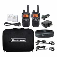 MIDLAND Handheld Two Way Radio: X-Talker T70 Series, FRS/GMRS, Analog, 1.5 W, 36 Channels, VOX, IPX4 (MPN T77VP5). Key specifications — Color: Black; FCC License Required: No.