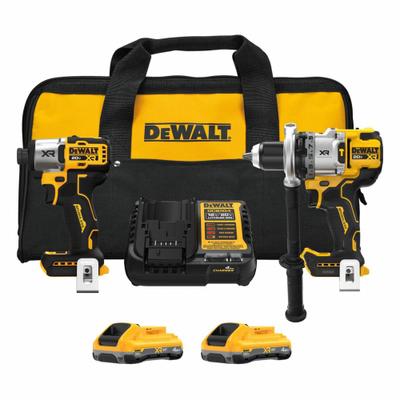 DEWALT Cordless Combination Kit: 2 Tools, Hammer Drill/Impact Driver, 20 V DC Volt - DEWALT 20V Cordless Tool Combination Kits
