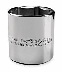 PROTO Socket: SAE, 1/4 in Drive Size, 1/2 in Socket Size, 6-Point, Std, Chrome, Not Tether Capable (MPN J4716). Key specifications — attr1204417: PROTO; attr1204392: Chrome.