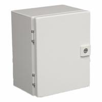 RITTAL Enclosure: Steel, 11 in x 9 in x 6 in, NEMA 4, Solid Cover, Hinged (MPN JB121006HC). Key specifications — Closure Method: 1/4-Turn Latch; Brand: RITTAL; Knockouts: Not Included.