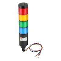 DAYTON Tower Light Assembly: 4 Tier, Amber/Blue/Green/Red, No Sounder Tier, 11 in Overall Ht, 26ZT30. Key specifications — Manufacturer Part Number: 26ZT30; Brand: DAYTON; Operating Voltage: 90 to 240V AC; Light Tier Color: Blue.