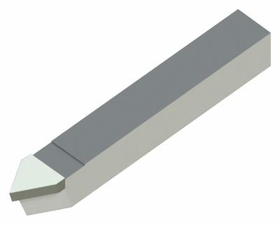 MICRO 100 Single-Point Tool Bit: E Tool Bit Style, 5/8 in Shank Wd, 5/8 in Shank Ht - Brazed-Tip Lathe Tool Bits