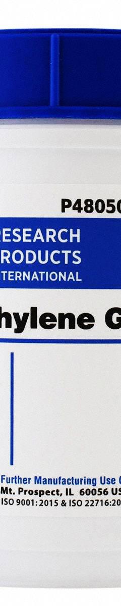 RPI Polyethylene Glycol (PEG 1000): 1 kg Volume, Solid, Plastic (MPN P48050-1000.0). Key specifications — Form: Solid; Brand: RPI; Chemical Grade: Lab; Container Material: Plastic.